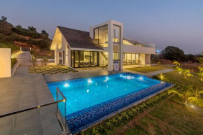SaffronStays Stargazer, Karjat - luxury pool villa with lake view